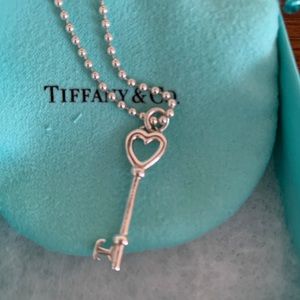 Tiffany & Co style Key pendant with chain